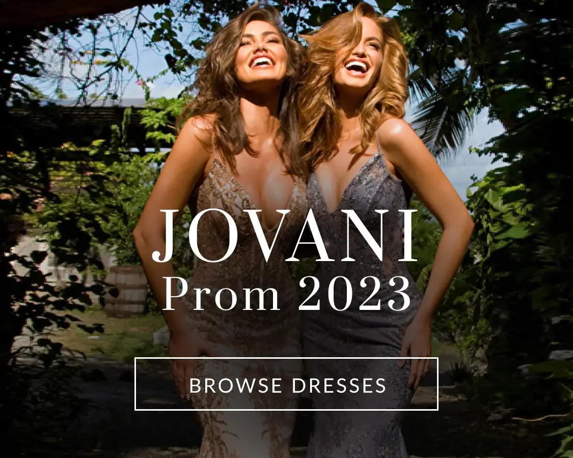Model Wearing Jovani Prom Dress